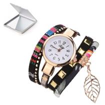 Kit Relogio Feminino Rose Pulseira Bracelete + Espelho Kit Relogio Feminino Rose Pulseira Bracelete + Espelho