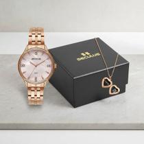 Kit Relógio Feminino Seculus Colar 77269lpsvrs2k1 Dourado Rosa-claro Kit Relógio Feminino Seculus Colar 77269lpsvrs2k1 Dourado Rosa-claro