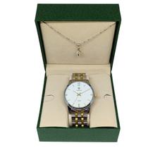 Kit Relógio Feminino Tuguir Analógico W2122 Dourado E Prata