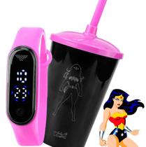 Kit Relogio Infantil digital bracelete prova agua moda luxo Kit Relogio Infantil digital bracelete prova agua moda luxo