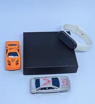 Kit Relógio Infantil Digital Led Bracelete Silicone Prova água + Carro de Brinquedo Carrinhos Miniatura mini Car Criança