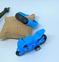 Kit Relógio Infantil Digital Led Prova água Esportivo Bracelete Silicone para Crianças +Mini Motos Motinha Corrida