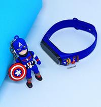 Kit Relógio Infantil Digital Silicone Ajustável Crianças + Chaveiro Mini Boneco 3D Emborrachado Super Heróis Lilo Stitch Kit Relógio Infantil Digital Silicone Ajustável Crianças + Chaveiro Mini Boneco 3D Emborrachado Super Heróis Lilo Stitch