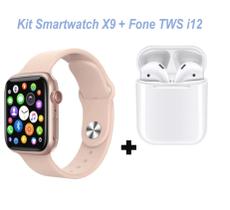 .Kit Relógio Inteligente Smartwatch Original X9 com Fone Bluetooth