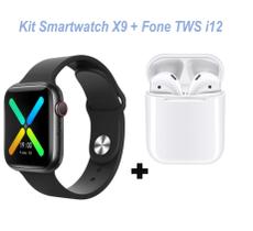 Kit Relógio Inteligente Smartwatch Original X9 + Fone Sem Fio