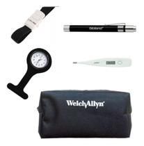 Kit Relogio Lapela, Garrote, Lanterna Bioland, Termometro Axilar Digital E Estojo - 5 Peças