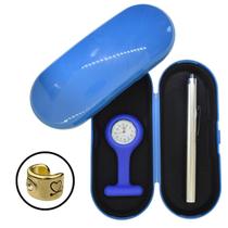 Kit Relogio Lapela + Lanterna + Estojo Estagio Enfermagem