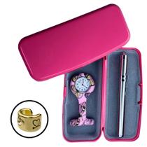 Kit Relogio Lapela + Lanterna + Estojo Estagio Enfermagem