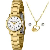 Kit Relógio Lince Feminino com Colar e brincos LRGH186L25K04UB2KX