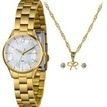 Kit Relógio Lince Feminino com Colar e Brincos LRGH205L30K08OB2KX