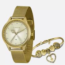 Kit relógio lince feminino com pulseira lrg4666l ky10c1kx
