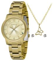 Kit Relógio Lince Feminino Dourado Lrgj142L Kn67C2Kx Kit Relógio Lince Feminino Dourado Lrgj142L Kn67C2Kx