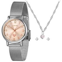 Kit Relógio Lince Feminino Prata LRMM050L34 K0HER2SX