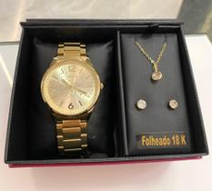 Kit Relógio Lince + Semi jóia