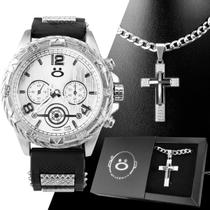Kit Relógio Masculino personalizado silicone moda envio 24h