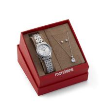 Kit Relógio Mondaine Feminino Casual Prata 32608L0MKNE2K1 Kit Relógio Mondaine Feminino Casual Prata 32608L0MKNE2K1