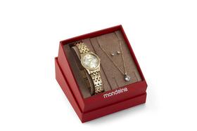 Kit Relógio Mondaine Feminino Colar Cristal 32607LPMKDE1K1