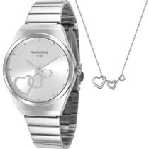 Kit Relógio Mondaine Feminino com Colar 32398L0MKNE2K1f