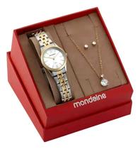 Kit Relógio Mondaine Feminino com Colar e Brincos 32720LPMKBE3K1