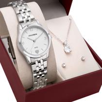 Kit Relógio Mondaine Feminino com Colar e Brincos 32795L0MKNE2K1