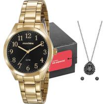 Kit Relógio Mondaine Feminino com Colar e brincos 99397LPMVDE1K3