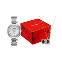 Kit Relógio Mondaine Feminino com Relicário Prata - 32904L0MKNE2K1 Kit Relógio Mondaine Feminino com Relicário Prata - 32904L0MKNE2K1