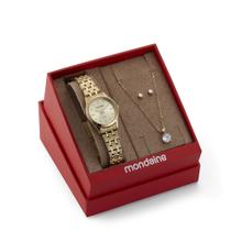 Kit Relógio Mondaine Feminino Dourado 32611LPMKDE1K1