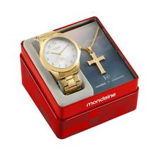 Kit Relógio Mondaine Feminino Fé Com Colar 99844GPMKDE1K1