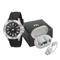 Kit Relógio Mondaine Masculino + Fone de Ouvido Bluetooth