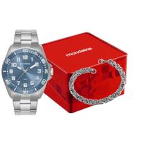 Kit relógio Mondaine masculino prata 99837G0MVNE4K1