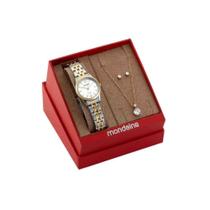 Kit Relógio Mondaine Prata Dourado Feminino 32720Lpmkbe3K1