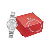 Kit Relógio Mondaine Prata Feminino 32698L0Mvne3K1 Kit Relógio Mondaine Prata Feminino 32698L0Mvne3K1