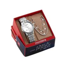 Kit + Relógio Mondaine Prata Feminino 99639L0Mvne1K1 Kit + Relógio Mondaine Prata Feminino 99639L0Mvne1K1