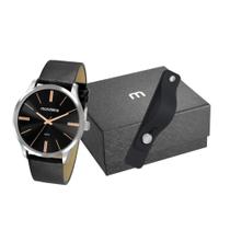 Kit Relógio Preto Masculino Mondaine 53795G0Mvnh2K2