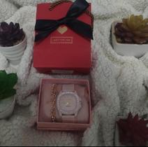 Kit Relógio+Pulseira+caixa luxo + sacola Luxo