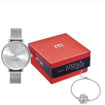 Kit Relógio + Pulseira Flor Mondaine Prata Feminino 32737L0MKNE2K1 Kit Relógio + Pulseira Flor Mondaine Prata Feminino 32737L0MKNE2K1
