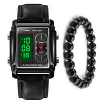 Kit Relógio + Pulseira Skmei Masculino Digital Analógico Kit Relógio + Pulseira Skmei Masculino Digital Analógico