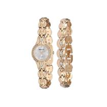 Kit Relógio Seculus Dourado Feminino 20455LPSKDB1K1 Kit Relógio Seculus Dourado Feminino 20455LPSKDB1K1