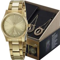 Kit Relógio Seculus Feminino com Colar Nossa Senhora Aparecida 20981LPSKDA1K1