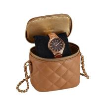 Kit Relógio Seculus Feminino Facetado Rosé com Bolsa - 77253LPSVRS3
