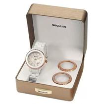 Kit Relógio Seculus Feminino Ref : 24774LPSFRP4