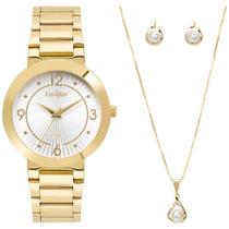 Kit Relógio+Semijoias Condor Dourado Feminino CO2035NNY/K4B Kit Relógio+Semijoias Condor Dourado Feminino CO2035NNY/K4B
