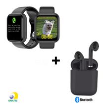 Kit Relogio Smartwatch Fit D20 + Fone inPods 12 Bluetooth