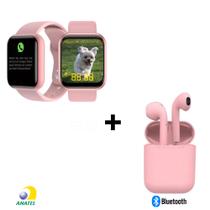Kit Relogio Smartwatch Fit D20 + Fone inPods 12 Bluetooth - FitPro