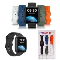 Kit Relógio Smartwatch Xwatch Preto com 5 Pulseiras Silicone