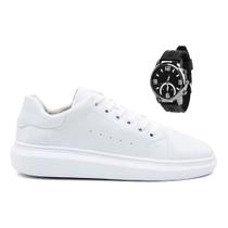Kit Relogio+tênis Elegante Estilo Casual Masculino Alexander
