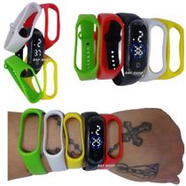 Kit relógio troca 5 pulsieras digital led infantil adulto masculino feminino