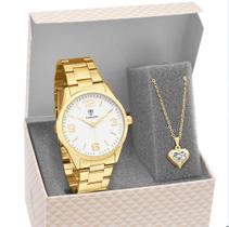 Kit Relógio Tuguir Feminino com Colar TG35003 Kit Relógio Tuguir Feminino com Colar TG35003
