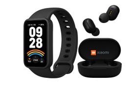 KIT Relogio XiaomiBand 9 Active Original A Prova D,agua Até 50M Mais Fone AirDots2 Sem fio Original