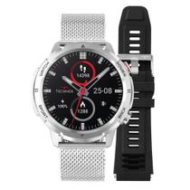Kit RelógioMasculino Technos Smartwatch Pulseira Extra TSPORTSCAE/5K Prata